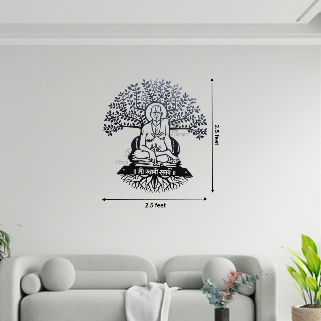 Vatavruksha Swami Samarth LED Metal Wall Decor