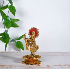 Metal Lord Krishna Idol
