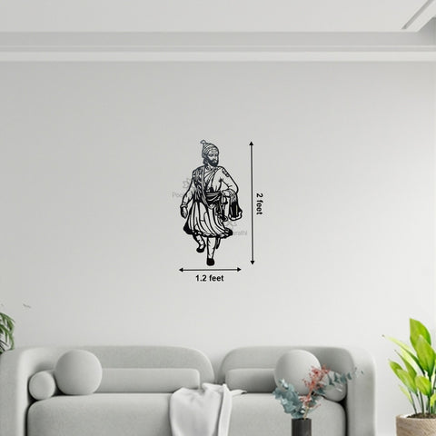 Veer Shivaji Maharaja Metal Wall Decor